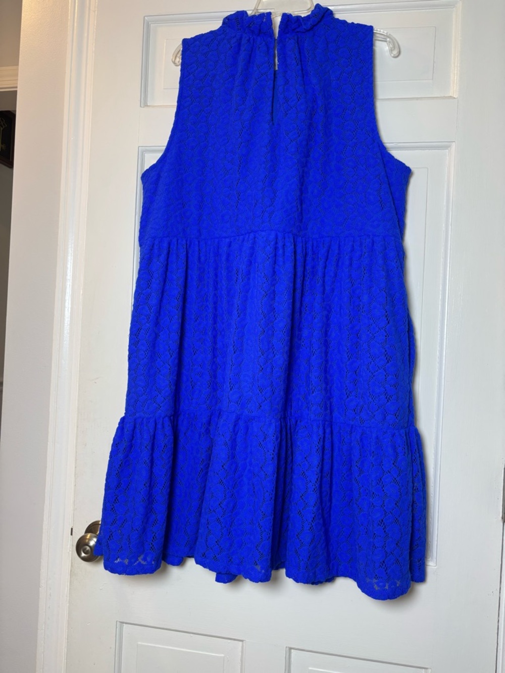 Lily Pulitzer Women’s 2X Cobalt Blue Lace Tiered Dress Excellent Condition - Picture 4 of 8